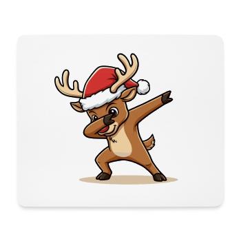 Weihnachts Rentier Dab Design - Mousepad (Querformat) - Weiß - Vorne