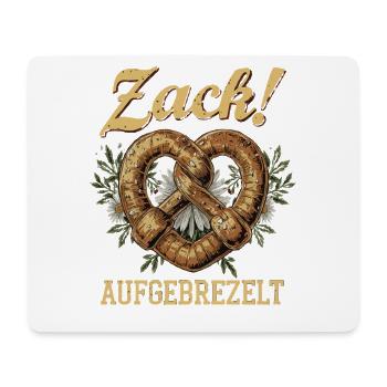 Brezel Bayern Aufgebrezelt Hübsch Bier Bayrisch - Mousepad (Querformat) - Weiß - Vorne