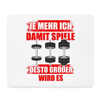 The more bodybuilding bodybuilders gym weight training - Mouse Pad (horizontal) - white - Front