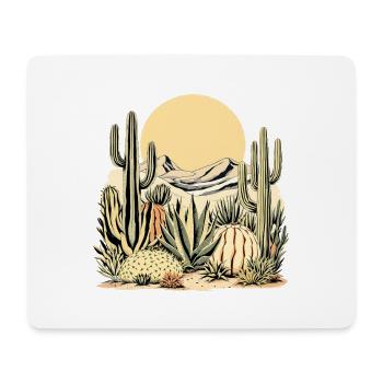 Boho Nature Cacti - Mouse Pad (horizontal) - white - Front