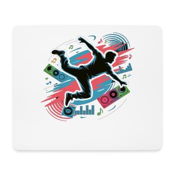 Streetdance Beat – Urban DJ Musik Design - Mousepad (Querformat) - Weiß - Vorne