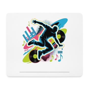 Streetdance Beat – Urban DJ Musik Design - Mousepad (Querformat) - Weiß - Vorne