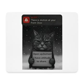 Cat has a message for you - Funnier - Mouse Pad (horizontal) - white - Front