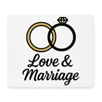 Love & Marriage Wedding Rings - Love & Marriage - Mouse Pad (horizontal) - white - Front