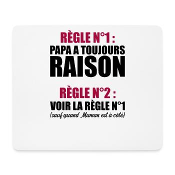Humour Papa Maman Règles Cadeau - Tapis de souris (format paysage) - blanc - Devant
