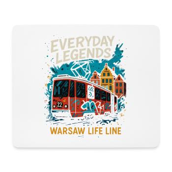 Everyday Legends Warsaw Tram Design - Mousepad (Querformat) - Weiß - Vorne