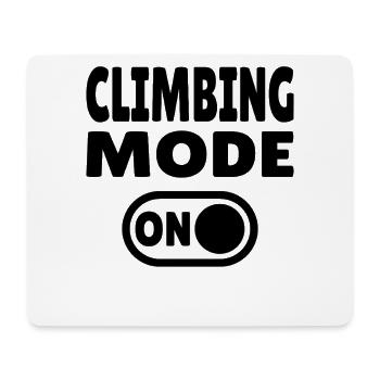 Mode d’escalade activé – Style Boulder & Kletter - Tapis de souris (format paysage) - blanc - Devant