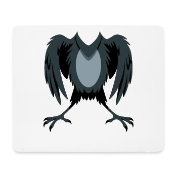 Rabenflügel Silhouette - Mousepad (Querformat) - Weiß - Vorne