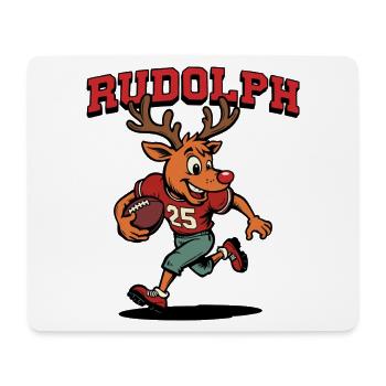 Rudolph das Rentier American Football - Mousepad (Querformat) - Weiß - Vorne