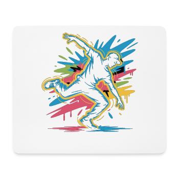 Streetdance Beat – Urban DJ Musik Design - Mousepad (Querformat) - Weiß - Vorne
