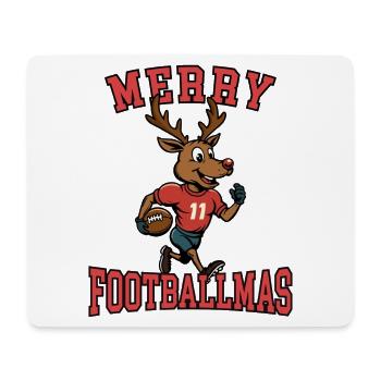 Joyeux Footballmas - Tapis de souris (format paysage) - blanc - Devant