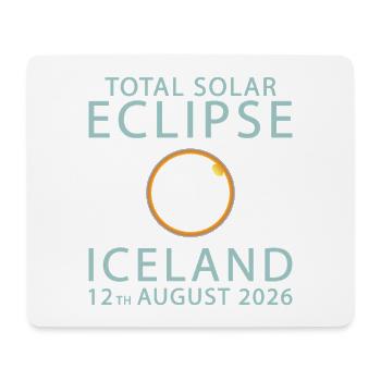 Totale Sonnenfinsternis 2026 Totalität August 12 - Mousepad (Querformat) - Weiß - Vorne