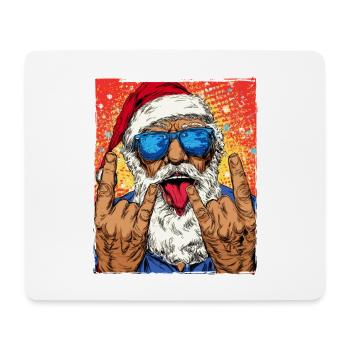 Père Noël Drôle Noël - Tapis de souris (format paysage) - blanc - Devant