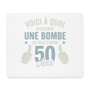 This is what a 50-year-old bomb looks like - Mouse Pad (horizontal) - white - Front