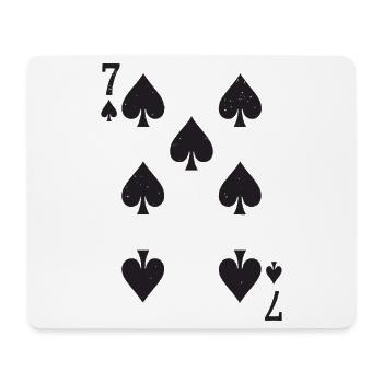 Sept piques Motif Coeurs Pique - Tapis de souris (format paysage) - blanc - Devant