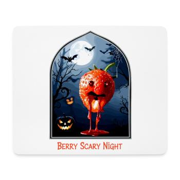 Erdbeer Halloween - Berry Scary Night - Mousepad (Querformat) - Weiß - Vorne
