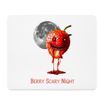 Fraise Halloween Berry Nuit effrayante - Tapis de souris (format paysage) - blanc - Devant