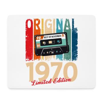 55. Geburtstag Kassette November Jahrgang 1970 - Mousepad (Querformat) - Weiß - Vorne