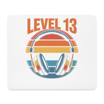 Level 13 Geburtstag Freigeschaltet - Mousepad (Querformat) - Weiß - Vorne