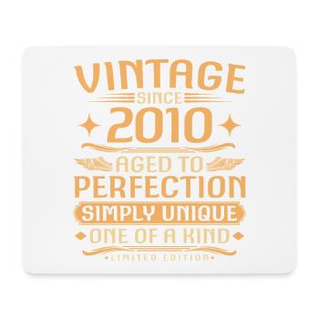 Vintage 2010 Jahrgang geboren - 16 Jahre alt - Mousepad (Querformat) - Weiß - Vorne
