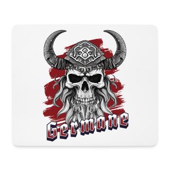 Viking Schädel Totenkopf Germane - Mousepad (Querformat) - Weiß - Vorne