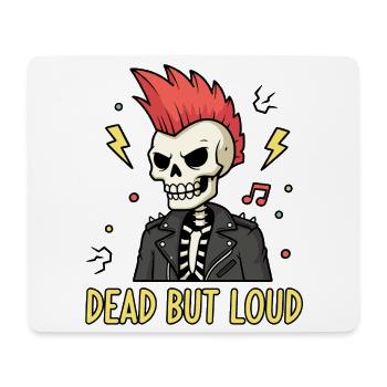 Tot aber Laut Punk-Skelett - Mousepad (Querformat) - Weiß - Vorne