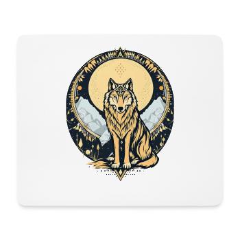 Boho Wolf - Mousepad (Querformat) - Weiß - Vorne