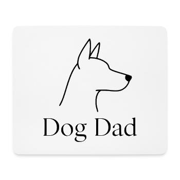 Dog Dad – minimalistisches Hunde-Line Art - Mousepad (Querformat) - Weiß - Vorne