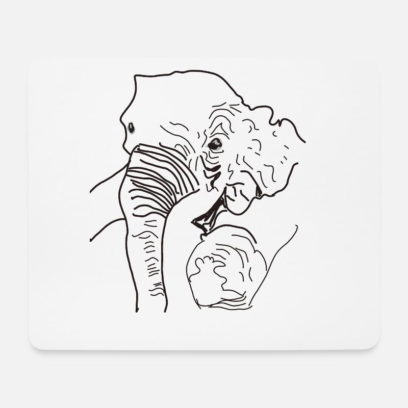 Elefant gefunden Thailand - Mousepad (Querformat) - Weiß
