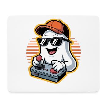 Retro Gamer Halloween Geist - Mousepad (Querformat) - Weiß - Vorne