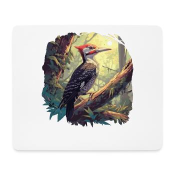 Spechte Specht - Mousepad (Querformat) - Weiß - Vorne