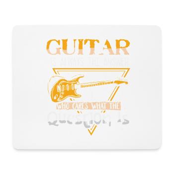 Gitarre Gitarrenspieler Musiker Gitarrist - Mousepad (Querformat) - Weiß - Vorne