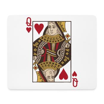 Queen Queen Poker Double Head Card Rome - Mouse Pad (horizontal) - white - Front