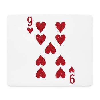Carte Neuf Coeurs - Tapis de souris (format paysage) - blanc - Devant