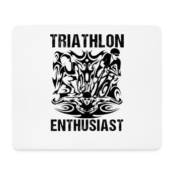 Triathlon Swimming Cycling Running Vintage Sports - Mouse Pad (horizontal) - white - Front