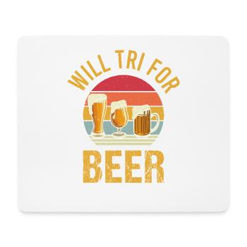 Triathlon Swimming Cycling Running Vintage Sports - Mouse Pad (horizontal) - white - Front