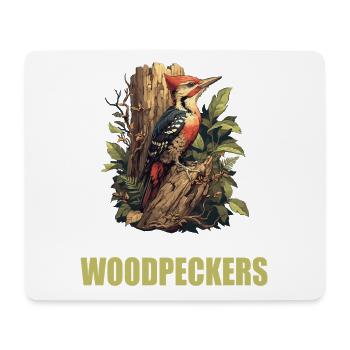 Spechte Specht - Mousepad (Querformat) - Weiß - Vorne
