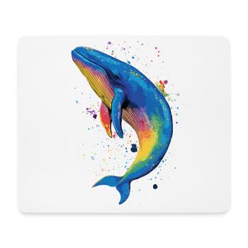 Baleine bleue Baleine Baleines bleues Baleines Chant Baleine Plongeur Baleines Océan - Tapis de souris (format paysage) - blanc - Devant