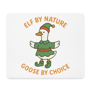 Elfe de Noël par nature Oie par choix - Tapis de souris (format paysage) - blanc - Devant