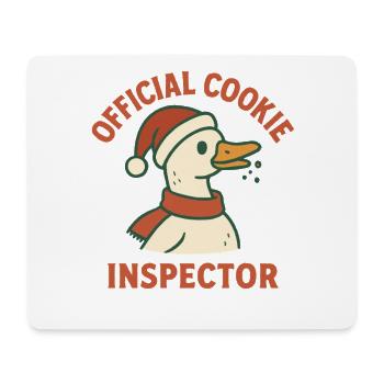 Funny Goose Santa Christmas Official Cookie - Mouse Pad (horizontal) - white - Front