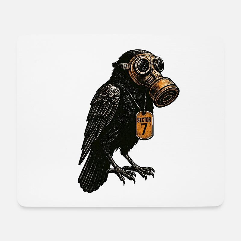 Untergrund - Raven Sector 7 - Mousepad (Querformat) - Weiß