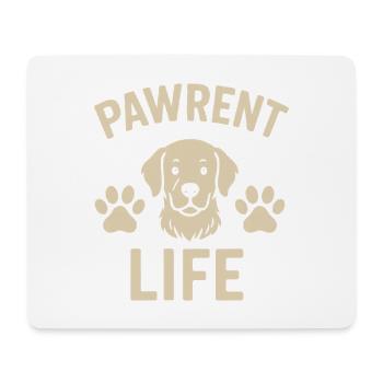 Pawrent Life – Conception de maman et de papa chien - Tapis de souris (format paysage) - blanc - Devant