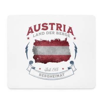 Austria Land der Berge – Österreich Flagge - Mousepad (Querformat) - Weiß - Vorne