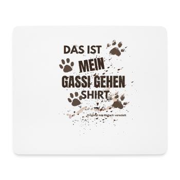 Walking Shirt – T-Shirt with Paws & Mud - Mouse Pad (horizontal) - white - Front