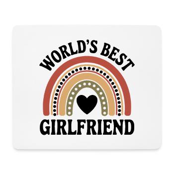 Weltbeste Freundin Regenbogen - Mousepad (Querformat) - Weiß - Vorne