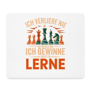 Je ne perds jamais, soit je gagne, soit je - Tapis de souris (format paysage) - blanc - Devant