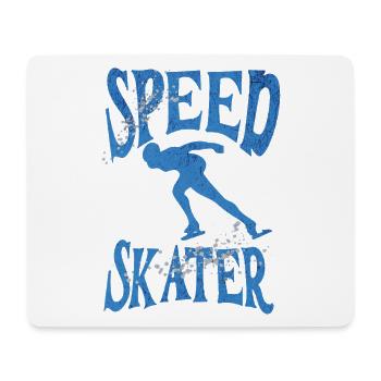 Speed Skater Eisschnelllauf Shirt - Mousepad (Querformat) - Weiß - Vorne