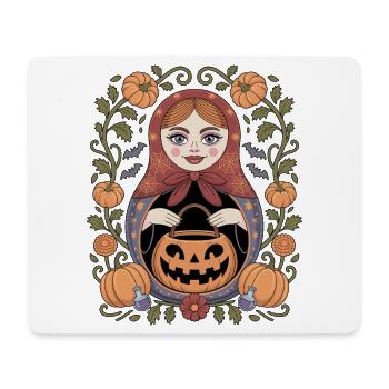 Halloween Matryoshka Pumpkin Magic - Mouse Pad (horizontal) - white - Front
