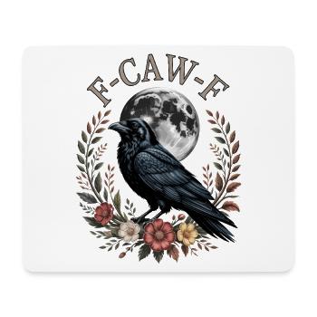 Black Crow, F-CAW-F Funny Black Bird - Mouse Pad (horizontal) - white - Front