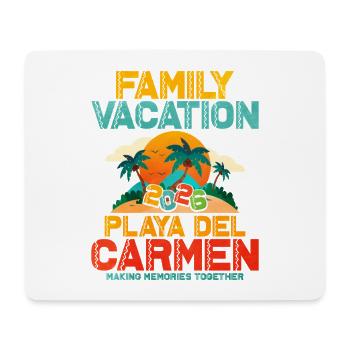 Vacances en famille 2026 Playa del Carmen - Tapis de souris (format paysage) - blanc - Devant